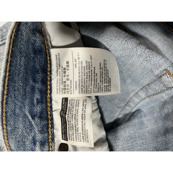 Levi’s‎ Premium Big E 501 Button Fly Light Wash Jean Shorts Size 31 High Rise - Picture 7 of 12